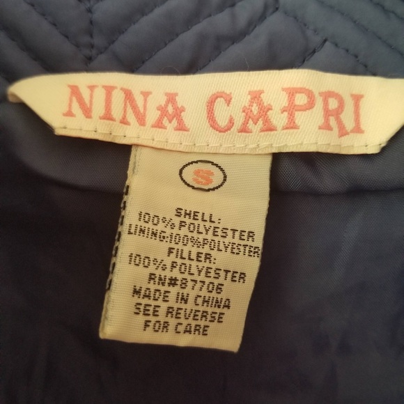 3/ $25 quilted jacket in beautiful indigo colour. - Picture 3 of 4